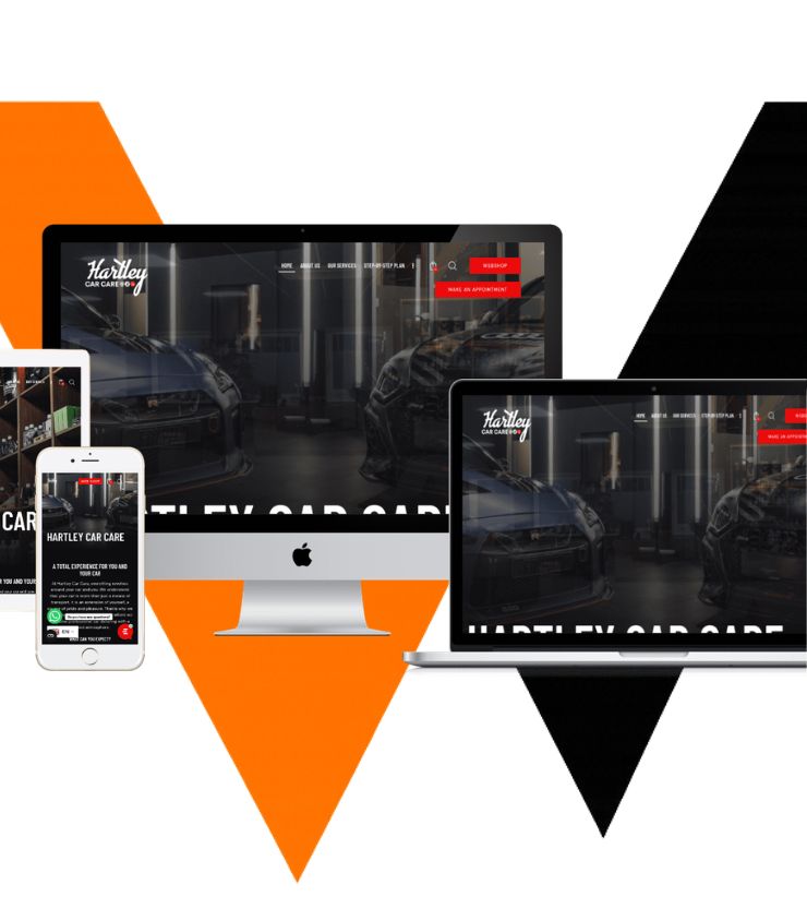 Website van Hartley Car Care (auto schoonmaakbedrijf)