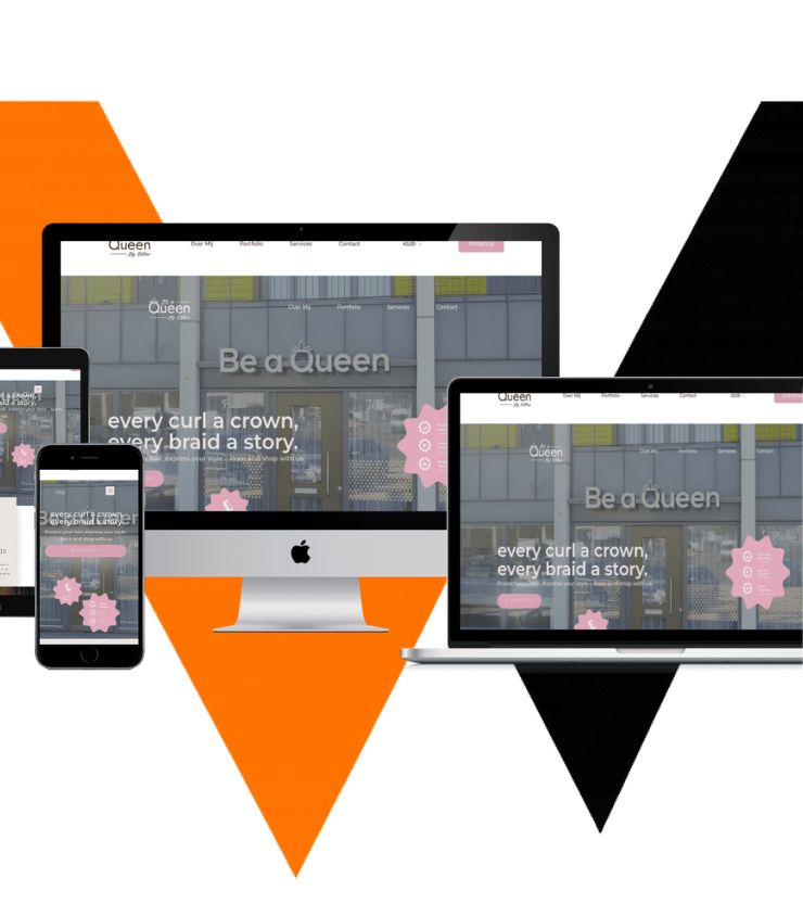 Website van Be a Queen (haarsalon)